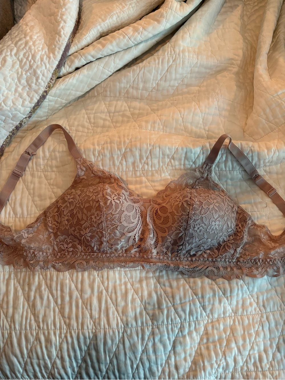 Bali Lace Bralette in Dusty Mauve